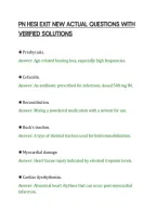 PN HESI EXIT NEW ACTUAL QUESTIONS WITH&NewLine;VERIFIED SOLUTIONS