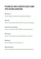 PN HESI EXIT NEW COMPLETE STUDY GUIDE&NewLine;WITH SOLVED QUESTIONS