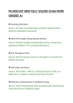 PN HESI EXIT NEW FULLY SOLVED EXAM PAPER&NewLine;GRADED A&plus;