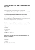 NUR 333 FINAL EXAM STUDY GUIDE & PRACTICE QUESTIONS 2026&sol;2027