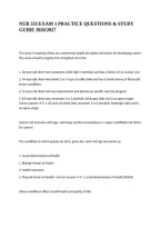 NUR 333 EXAM 1 PRACTICE QUESTIONS & STUDY GUIDE 2026&sol;2027