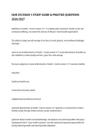 NUR 333 EXAM 1 STUDY GUIDE & PRACTICE QUESTIONS 2026&sol;2027