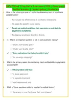 NR547 Week 1 Psychiatric Assessment 2026 &vert; Practice Questions & Answers &vert; Graded A&plus; &vert; Latest Update