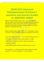 NURS 5315 Advanced&NewLine;Pathophysiology UTA Exam 1&NewLine;questions and answers Graded&NewLine;A&plus; 2026&sol;2027 edition&NewLine;What can Reactive Oxygen Species cause&quest; - Heart disease&comma;&NewLine;Alzheimers&comma; Parkinsons&comma; Amyotrophic Lateral Sclerosis &lpar;ALS&rpar;&comma; CV disease&comma;&NewLine;HTN&comma; HLD&comma; DM&comma; ischemic 