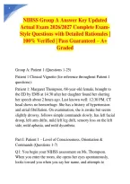  NIHSS Group A Answer Key Updated Actual Exam 2026&sol;2027 Complete Exam-Style Questions with Detailed Rationales &vert; 100&percnt; Verified &vert; Pass Guaranteed &ndash; A&plus; Graded