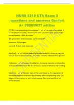 NURS 5315 UTA Exam 2&NewLine;questions and answers Graded&NewLine;A&plus; 2026&sol;2027 edition&NewLine;HIV EIA &lpar;3rd generation immunoassay&rpar; - can use urine&comma; saliva&comma; or&NewLine;serum &lpar;most accurate&rpar;&comma; need to wait until 12 weeks post exposure to&NewLine;see antibodies&comma; >99&percnt; accurate&NewLine;4th generati