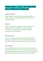 PN3001 FINAL ACTUAL TEST QUESTIONS&NewLine;WITH COMPLETE ANSWER KEY