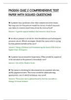 PN3006 QUIZ 2 COMPREHENSIVE TEST&NewLine;PAPER WITH SOLVED QUESTIONS