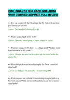 PRO TOOLS 110 TEST BANK QUESTIONS&NewLine;WITH VERIFIED ANSWERS FULL REVIEW&NewLine;