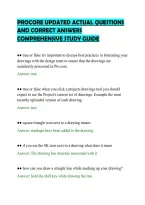 PROCORE UPDATED ACTUAL QUESTIONS&NewLine;AND CORRECT ANSWERS&NewLine;COMPREHENSIVE STUDY GUIDE&NewLine;