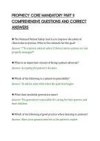 PROPHECY CORE MANDATORY PART II&NewLine;COMPREHENSIVE QUESTIONS AND CORRECT&NewLine;ANSWERS