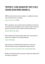 PROPHECY CORE MANDATORY PART II FULLY&NewLine;SOLVED EXAM PAPER GRADED A&plus;