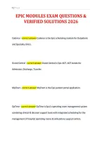 EPIC MODULES EXAM QUESTIONS &&NewLine;VERIFIED SOLUTIONS 2026