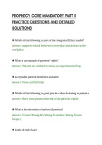 PROPHECY CORE MANDATORY PART II&NewLine;PRACTICE QUESTIONS AND DETAILED&NewLine;SOLUTIONS&NewLine;