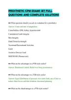 ROSTHETIC CPM EXAMS SET FULL&NewLine;QUESTIONS AND COMPLETE SOLUTIONS&NewLine;