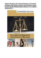 Solution Manual for The Legal and Regulatory Environment of Business 20th Edition by Marisa Anne Pagnattaro&comma; Daniel R&period; Cahoy & Julie Manning Magid &vert; Chapters 1&ndash;22 &vert; Complete Solutions 2027