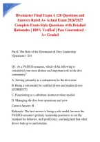 Divemaster Final Exam A 120 Questions and Answers Rated A&plus; Actual Exam 2026&sol;2027 Complete Exam-Style Questions with Detailed Rationales &vert; 100&percnt; Verified &vert; Pass Guaranteed &ndash; A&plus; Graded