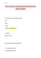 PTU FINAL EXAM QUESTIONS WITH&NewLine;SOLUTIONS