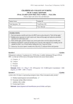 NR 341 Final Exam &ndash; Complex Adult Health Fall 2026 Exam