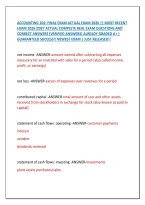 ACCOUNTING 201&colon; FINAL EXAM ACTUAL EXAM 2026 &vert;&vert; MOST RECENT &NewLine;EXAM 2026&vert;2027 ACTUAL COMPLETE REAL EXAM QUESTIONS AND &NewLine;CORRECT ANSWERS &lpar;VERIFIED ANSWERS&rpar; ALREADY GRADED A&plus; &vert; &NewLine;GUARANTEED SUCCESS&excl;&excl; NEWEST EXAM &vert; JUST RELEASED&excl;&excl;