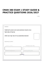 CMAN 380 EXAM 1 STUDY GUIDE & PRACTICE QUESTIONS 2026&sol;2027
