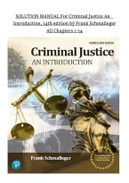 Criminal Justice An Introduction 14th Ed Schmalleger Solutions Manual Ch&period; 1-14