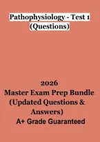 Pathophysiology Exam 1 2026 &vert; Nursing Test 1 Study Guide&comma; Key Concepts & Practice Review