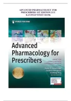 Test Bank For Advanced Pharmacology for Prescribers 1st Edition by Brent Q&period; Luu&comma; Gerald Kayingo&comma; Virginia McCoy Hass Chapter 1-36 Complete Guide&period;&NewLine;
