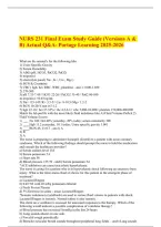 NURS 231 Final Exam Study Guide &lpar;Versions A & B&rpar; Actual Q&A- Portage Learning 2025-2026&period;pdf&NewLine;&NewLine;