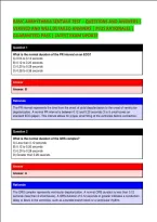 BASIC ARRHYTHMIA SENTARA TEST &ndash; QUESTIONS AND ANSWERS &vert; &NewLine;VERIFIED AND WELL DETAILED ANSWERS &vert; PLUS RATIONALES &vert; &NewLine;GUARANTEED PASS &vert; LATEST EXAM UPDATE