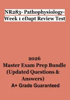 NR283 Pathophysiology Week 1 eDapt Review Test 2026 &vert; Study Guide & Practice Questions