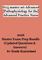 WGU D115 Advanced Pathophysiology Master Set 2026 &vert; Advanced Practice Nurse Exam Study Guide