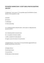 PSYCHIATRIC NURSING EXAM 1 STUDY GUIDE & PRACTICE QUESTIONS 2026&sol;2027