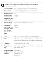 Certified Parks and Recreation Professional &lpar;CPRP&rpar; Certification Notes