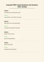 Colorado POST study Questions and Answers&NewLine;100&percnt; Verified