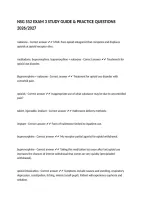 NSG 552 EXAM 3 STUDY GUIDE & PRACTICE QUESTIONS 2026&sol;2027