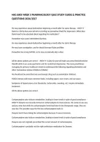 NSG 6005 WEEK 5 PHARMACOLOGY QUIZ STUDY GUIDE & PRACTICE QUESTIONS 2026&sol;2027