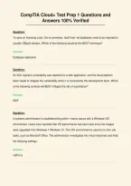 CompTIA Cloud&plus; Test Prep 1 Questions and&NewLine;Answers 100&percnt; Verified