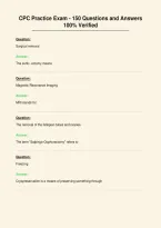CPC Practice Exam - 150 Questions and Answers&NewLine;100&percnt; Verified