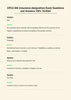 CPCU 500 &lpar;insurance designation&rpar; Exam Questions&NewLine;and Answers 100&percnt; Verified