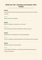 CSLB Law Test 1 Questions and Answers 100&percnt;&NewLine;Verified