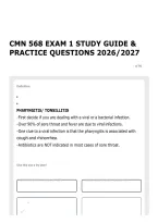 CMN 568 EXAM 1 STUDY GUIDE & PRACTICE QUESTIONS 2026&sol;2027