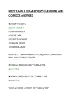 STEPP EXAM II EXAM REVIEW QUESTIONS AND&NewLine;CORRECT ANSWERS&NewLine;