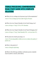 STERILE PROCESSING COMPREHENSIVE&NewLine;EXAM STUDY GUIDE WITH COMPLETE&NewLine;SOLUTIONS&NewLine;
