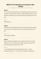 MCSA 70-412 Questions and Answers 100&percnt;&NewLine;Verified