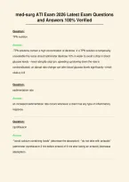 med-surg ATI Exam 2026 Latest Exam Questions&NewLine;and Answers 100&percnt; Verified