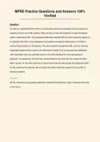 MPRE Practice Questions and Answers 100&percnt;&NewLine;Verified