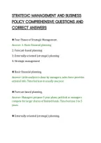 STRATEGIC MANAGEMENT AND BUSINESS&NewLine;POLICY COMPREHENSIVE QUESTIONS AND&NewLine;CORRECT ANSWERS