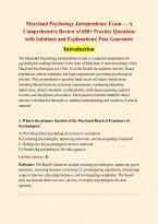 Maryland Psychology Jurisprudence Exam &mdash; A Comprehensive Review of 600&plus; Practice Questions with Solutions and Explanations&vert; Pass Guarantee