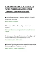 STRUCTURE AND FUNCTION OF THE BODY&NewLine;PATTON THIBODEAU CHAPTERS 1 TO 22&NewLine;COMPLETE COURSE REVIEW GUIDE&NewLine;